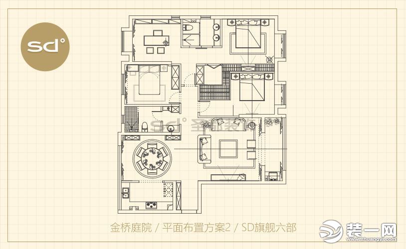 武汉圣都装饰金桥庭院各户型案例解析 户型图|效果图